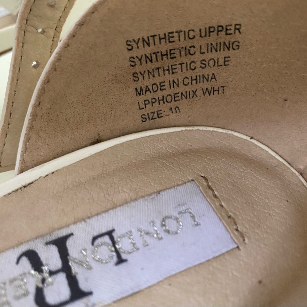 London Rebel  Off White Ladies Sandal Size 9 - Picture 12 of 14